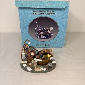 Emmett Kelly “Saturday Night” Collector Figurine Stanton Arts 1997 Boxed